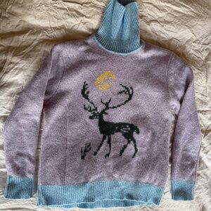 Chateau Orlando Stag Sweater - Lilac/Blue - Size S - Unisex - Like New